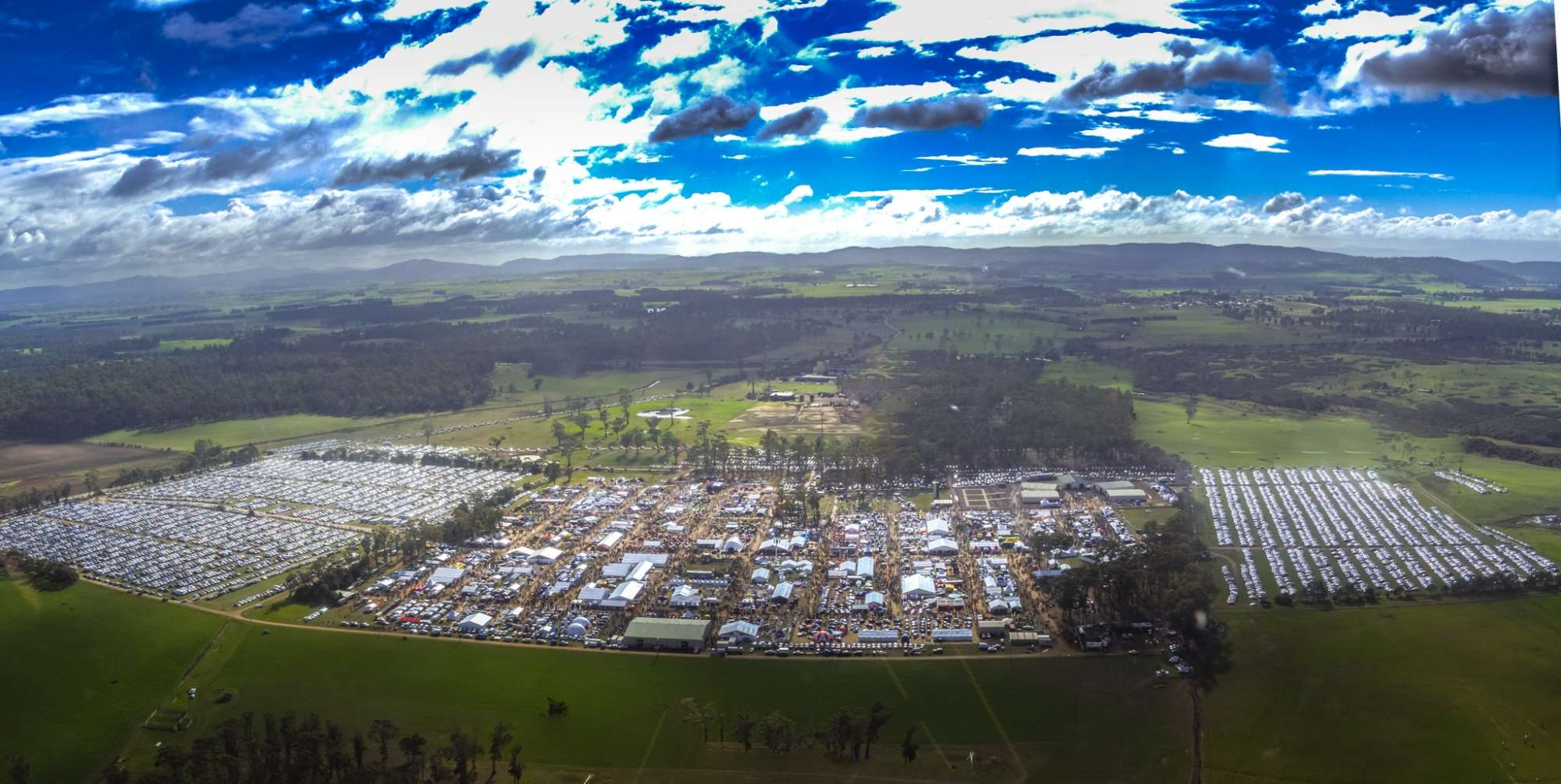 Arial view of Agfest